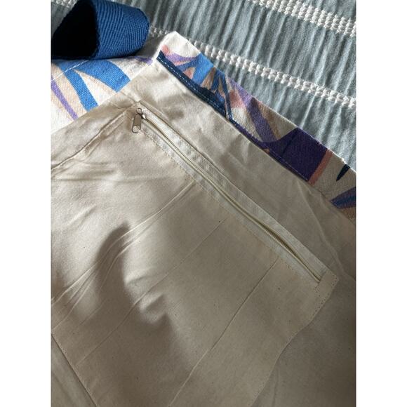 New Salt Life Utopia Beach Tote Purple Blue Cream Birds of Paradise Pockets - Picture 6 of 6